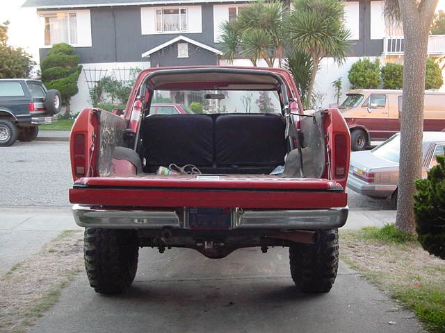 1979 Ford Bronco rear view, red
