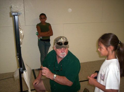 1986 Ford Bronco - Alexis receiving instruction from Mickey Mauldin. Oasis Outback Sept 2, 2006