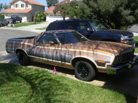 1975 Ford Ranchero - The other side with the new tires and wheels