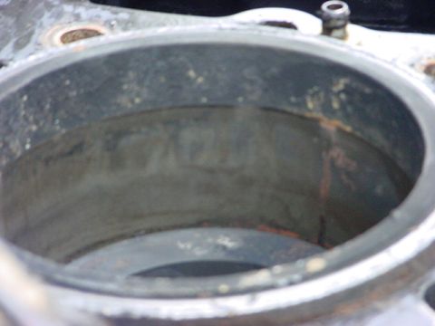 1979 Ford Bronco - Close-up view of an engine cylinder interior showing signs of wear and corrosion.