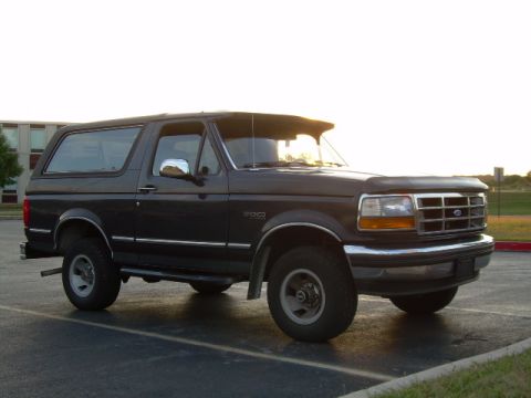1992 Ford Bronco - 1992 Ford Bronco exterior shot showing the front 3/4 view.