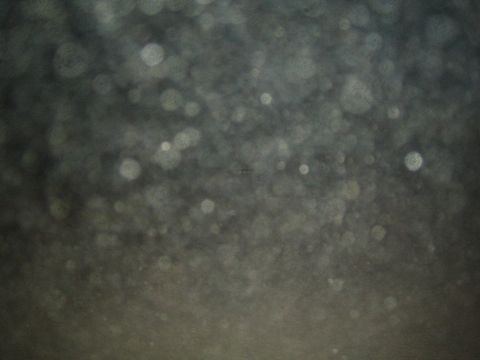 1990 Ford Bronco - near-black, out-of-focus frame showing dust spots and faint light blur with no discernible subject.
