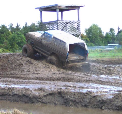 1979 Ford Bronco - This 1979 Ford Bronco navigates a challenging muddy obstacle course.