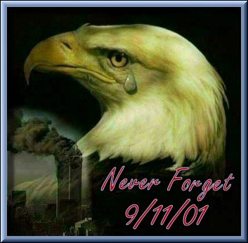 1986 Ford Bronco - A poignant image of an eagle shedding a tear over the World Trade Center towers, commemorating 9/11/01.