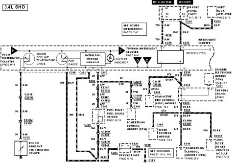 1997 Ford Taurus - Spedomenter wire diagram '98 SHO