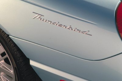 2002 Ford Thunderbird - The 'Thunderbird' script is visible on the side panel of the vehicle, near the rear taillight.