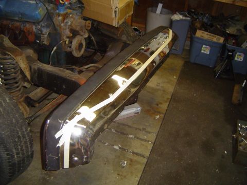 1989 Ford Bronco - Bumper marked with tape