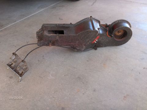 1966 Ford Fairlane - The heater plenum which houses the heater blower motor and the heater core. After the new parts arrived, I reassembled the plenum and Bob r…