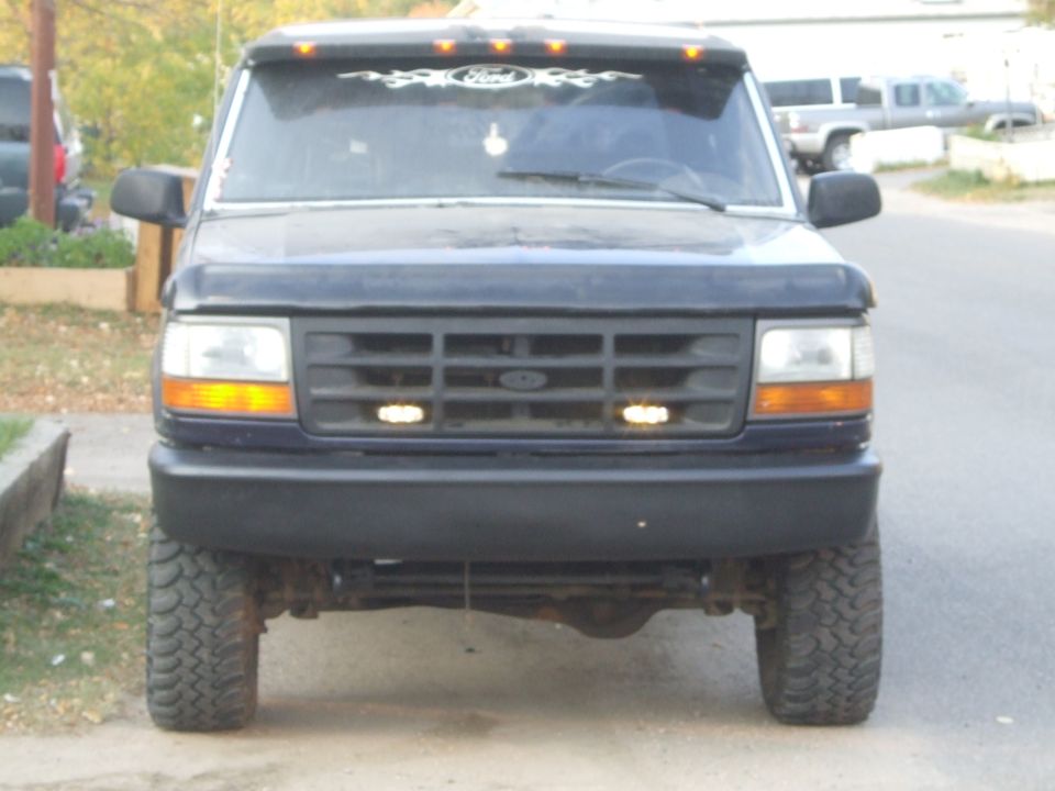 From the front, Fog lights on. Whole process took 2 days, Labour day long weekend