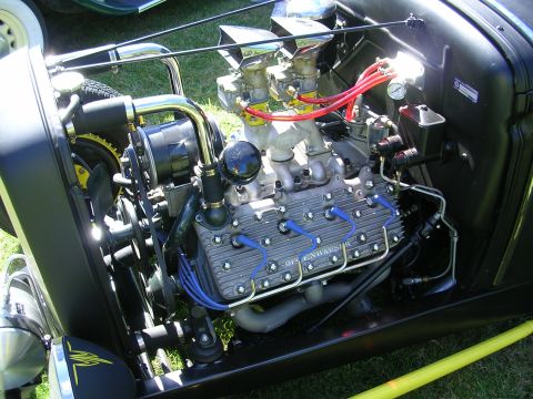 1996 Ford Probe - Custom engine bay with Offenhauser valve covers and dual carburetors.