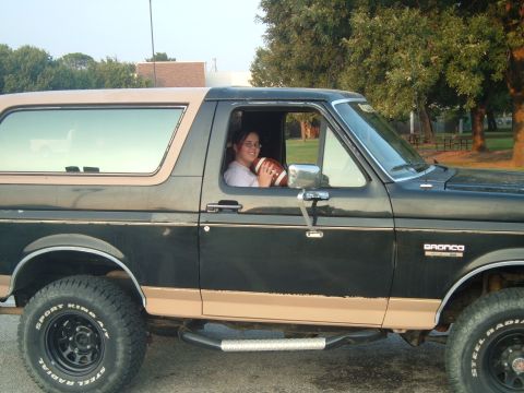 1988 Ford Bronco - My girlfriend sitting in my truck