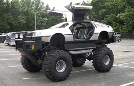 1979 Ford Bronco - This heavily modified DeLorean features an extreme lift kit and oversized off-road tires.