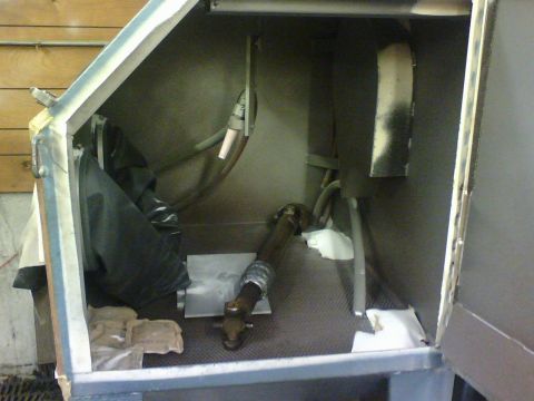 1989 Ford Bronco - I had taped up the rubber sleeve, wire brushed and sandblasted the driveshaft with the old ujoints still in it to protect mating surfaces.