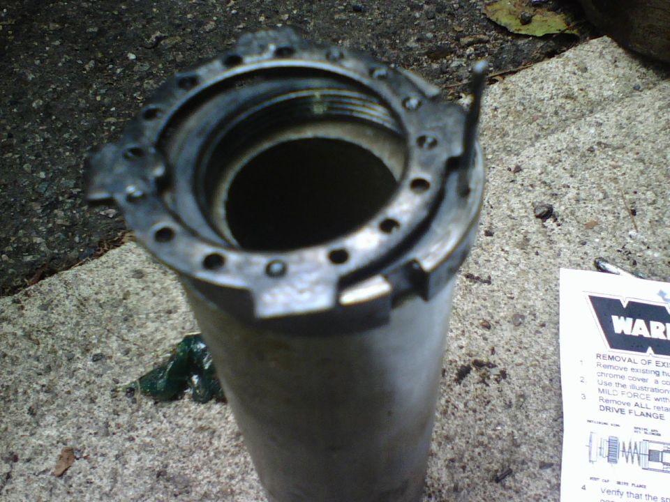 here you can see the replacement pin Before being sized to fit the bearing washer.
