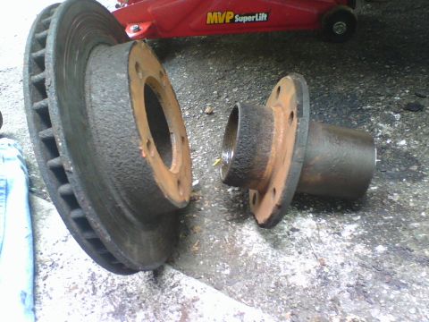 1989 Ford Bronco - The hub is being saved and the rotor replaced. the hub will be wire brushed and sandblasted taking care not to contaminate or damage the in…