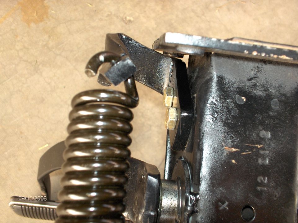 Bob made the spring assist bracket from the brake pedal of a 91 F150.