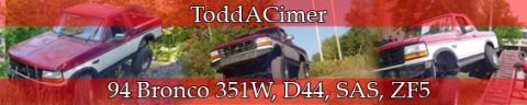 1996 Ford Bronco - This 1996 Ford Bronco features a lifted suspension and off-road modifications for challenging terrain.