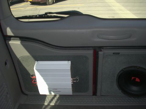 2000 Ford Excursion - Amp will soon be mounted UNDERNEATH the door panel