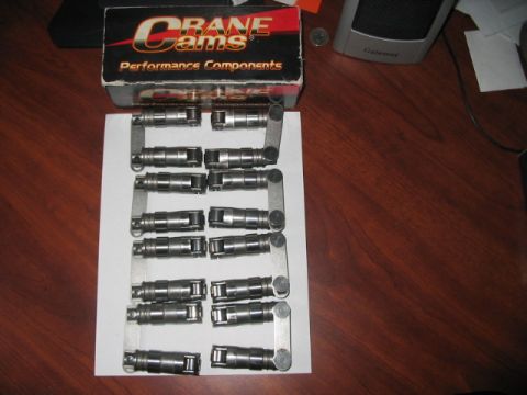 1991 Ford Bronco - Engine lifters are laid out next to their Crane Cams performance components box.