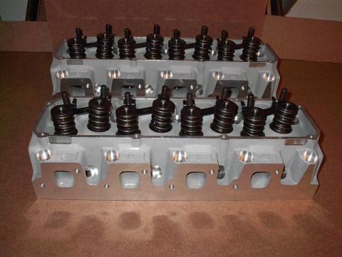1972 Ford Ranchero - Pair of engine cylinder heads shown from the intake manifold side.
