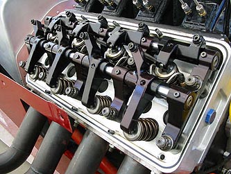 1972 Ford Ranchero - Detailed view of the internal components of a high-performance engine's valve train.