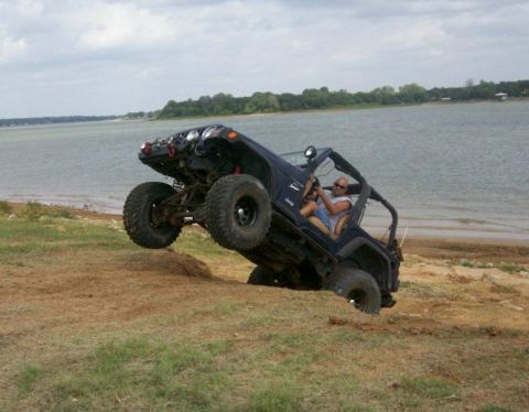 1993 Ford Bronco - Pat doing a wheelie