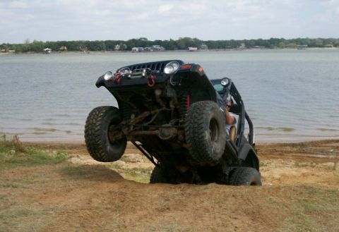 1993 Ford Bronco - Closer shot of Pat's wheelie