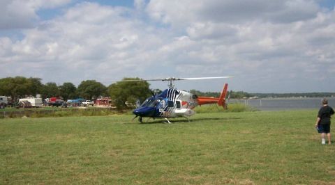 1993 Ford Bronco - Careflight readying for takeoff