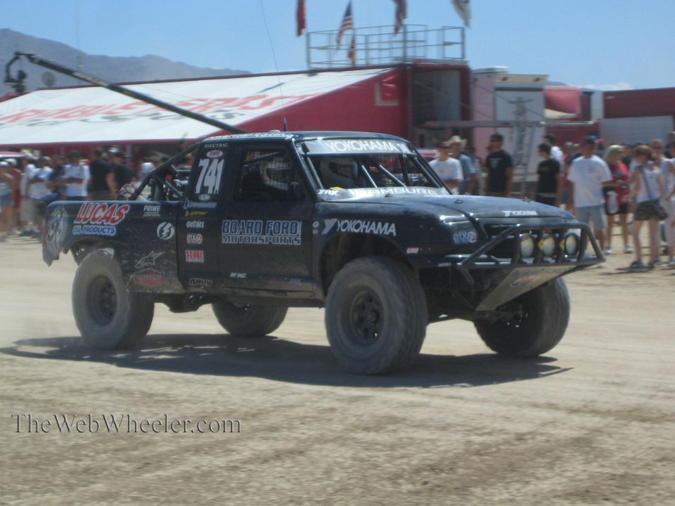 Black Board Ford Motorsports off-road race truck number 741 with Lucas Oil livery