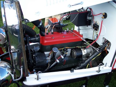 1972 Ford Ranchero - Engine bay details of a classic automobile, likely from the mid-20th century.