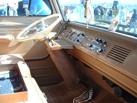 1978 Ford Mustang II - Van interior with a vintage steering wheel and dashboard details is visible.