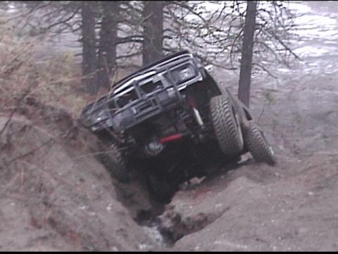 1985 Ford Bronco - Bill trying a washed out ravine.