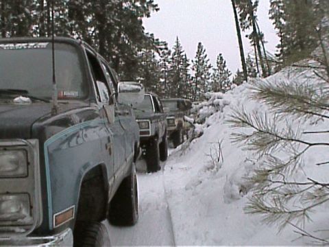 1985 Ford Bronco - Our Annual New Years Day run. Hardly any snow