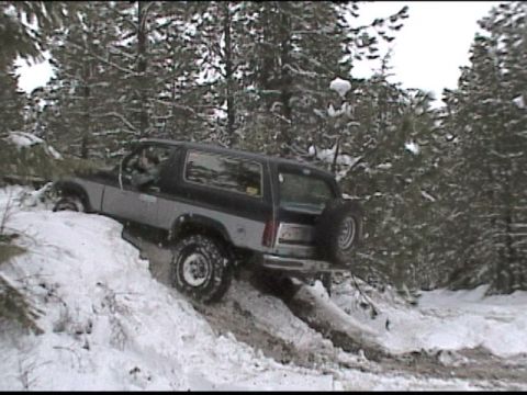 1985 Ford Bronco - Me going up a small hill.