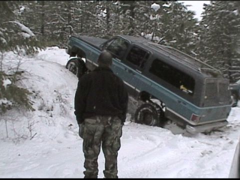 1985 Ford Bronco - Steve in Noahs arc going up the hill!!