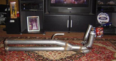 1986 Ford Bronco - Bassani x pipe for 1993-1995 Lightning Side view.