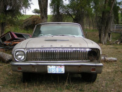 1972 Ford Ranchero - This 1964 Ford Falcon shows significant wear and damage to its front end.