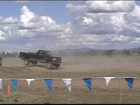 1985 Ford Bronco - Catching a little air in the F-350! It felt higher than it was.