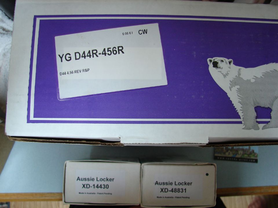 Boxes of ring-and-pinion gears and Aussie Locker differentials