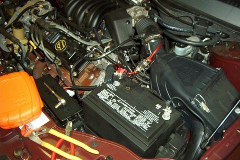 2001 Ford Taurus - Leave some slack on the power wire in the engine box. This lets you pick where you want to mount the fuse box without having to pull cable…