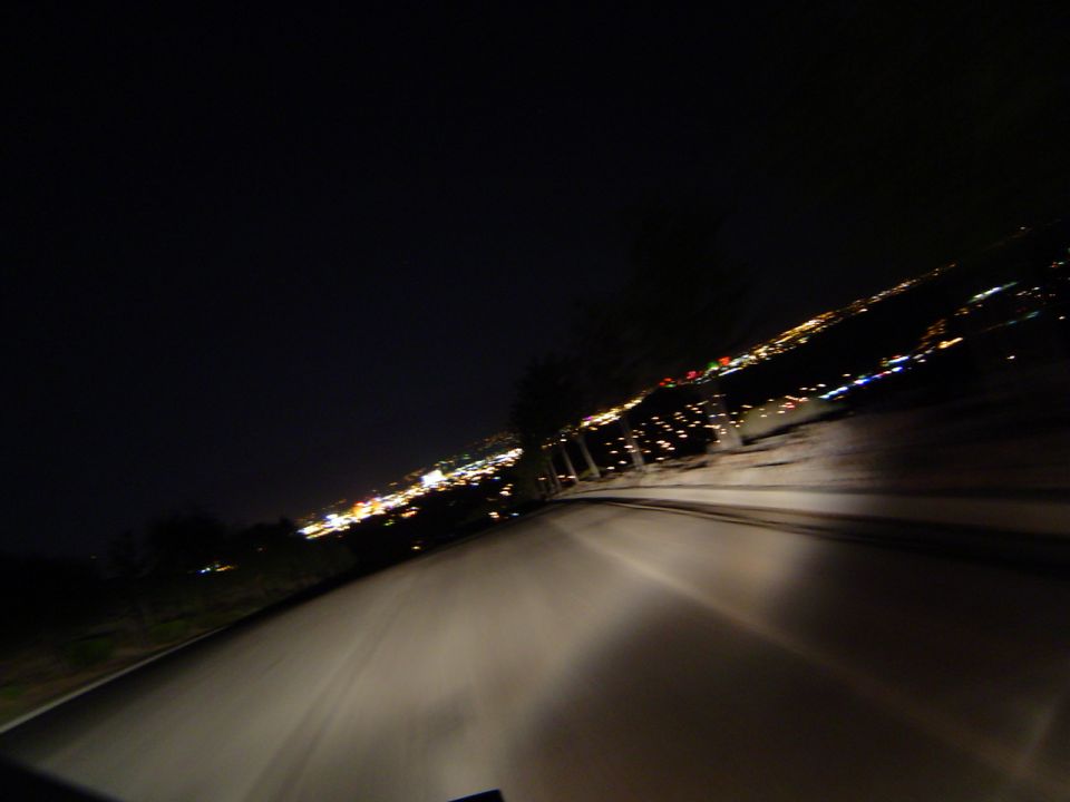 Rolling down the hill.