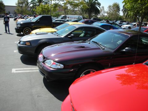 1992 Ford Crown Victoria - Multiple cars are parked in an outdoor lot under a clear sky.