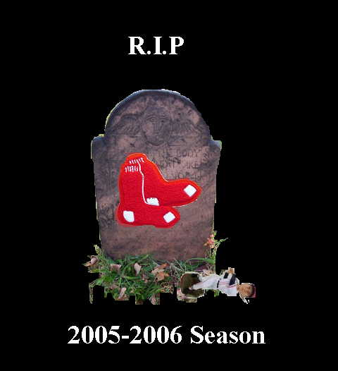 1979 Ford Bronco - A tombstone with the Boston Red Sox logo marks the end of the 2005-2006 season.