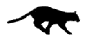 1990 Ford Bronco - Silhouette of a cat running.