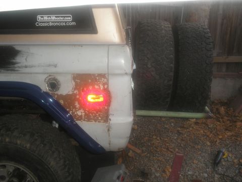1966 Ford Bronco - dual spare tire carrier...I have issues with flats and like to be prepared.