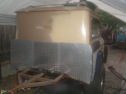 1966 Ford Bronco - front is diamond plate aluminum bought for $2.80 # scrap price
