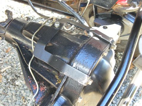 1978 Ford Bronco - custom bracket to hold the flex line