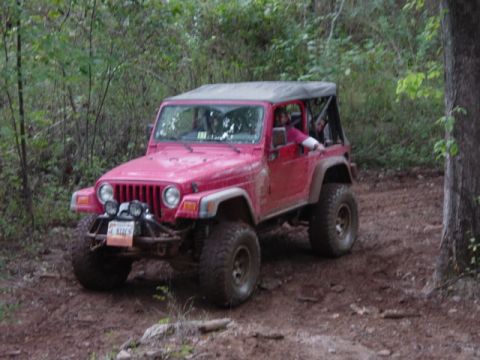1991 Ford Bronco - Blurry pic of Jay approaching lower rocks on 3 ...