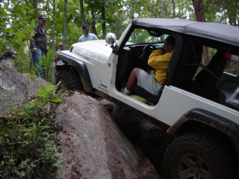 1991 Ford Bronco - Jim hanging a left on the upper rocks on 3.