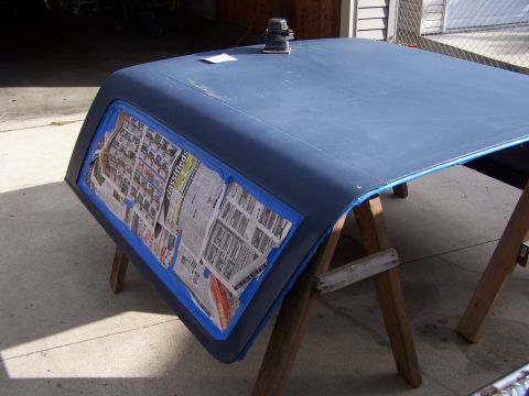 1986 Ford Bronco - Make sure to tape off areas you dont' want Durabaked.